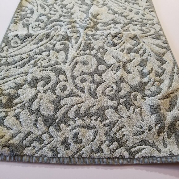 Vintage World Market Hand Towel 17" x 25" Sculpted 70s Avocado Green MCM - Picture 11 of 15